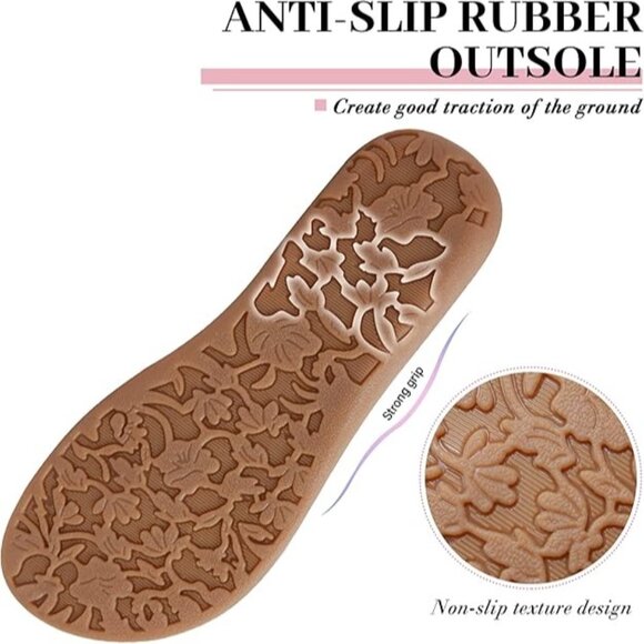 ulogu Women's White Rhinestone Thong Sandals – Size 10 Boho Flat Flip-Flops - Picture 3 of 7